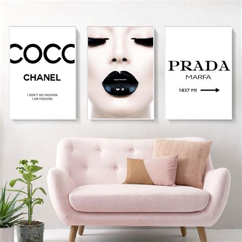 chanel prada wall art